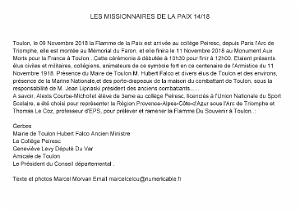 2018 11 11 TOULON LA FLAMME DE LA PAIX